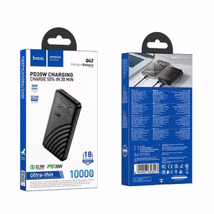 Hoco Q42 akupank, 10000 mAh, QC PD, 30 W, 3 A, must