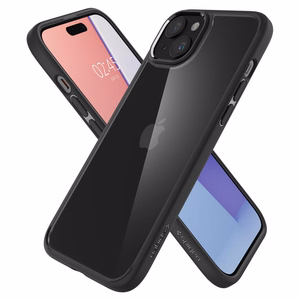 Spigen Ultra Hybrid iPhone 15 Ümbris - Matte must