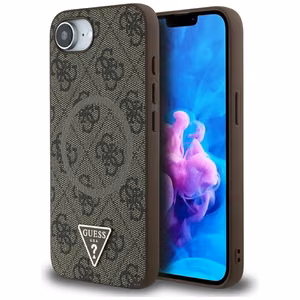 GUESS ümbris jaoks IPHONE 16e (SE 4 2025) compatible with MagSafe GUHMPSE4P4TDPW (PU 4G RingTriangle Logo) brown