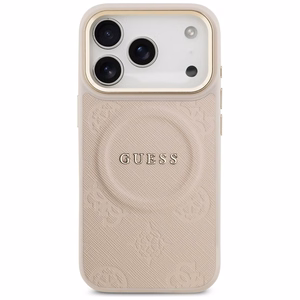 GUESS ümbris jaoks IPHONE 17 Pro compatible with MagSafe GUHMP17LPSAMSECP (PU W/ Peony Hot Stamp) roosa