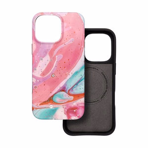 Ümbris jaoks iPhone 16 PRO MAX Forcell F-Protect Mirage compatible with Magsafe Military Drop-Test roosa marble