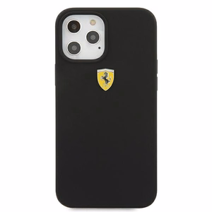 Ferrari FESSIHCP12LBK iPhone 12 Pro Max 6.7" чёрный/чёрный жёсткий чехол On Track Silicone