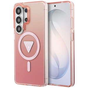 GUESS ümbris for SAMSUNG S26 Ultra GUHMS26LHGTMLCGP (Magnetic IML Gradient Triangle) roosa