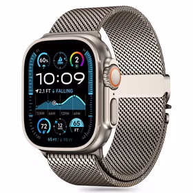 Tech-Protect Milano strap jaoks Apple Watch 6 / 7 / 8 / 9 / 10 / SE / Ultra 1 / 2 (44 / 45 / 46 / 49 MM) - titanium