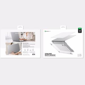 AmazingThing Titan kõva ümbris MacBook Air M5 14" jaoks - läbipaistev