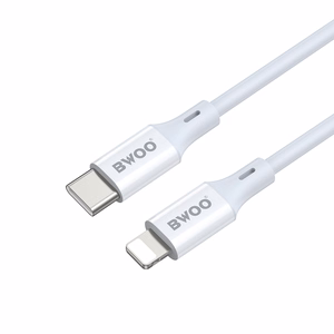 BWOO Cable USB-C - Lightning 2m 27W ABS + TPE valge
