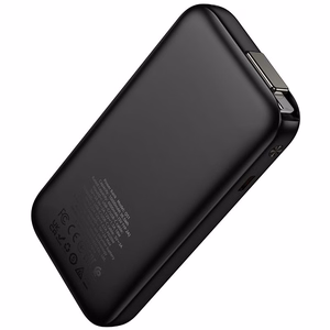 Akupank Hoco 10000 mAh QC PD 20W sissetõmmatava USB C kaabliga Q51 must