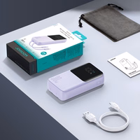 Joyroom JR-PBC06 mini energiapank sisseehitatud USB-C / Lightning kaablitega 30W 10000mAh - lilla