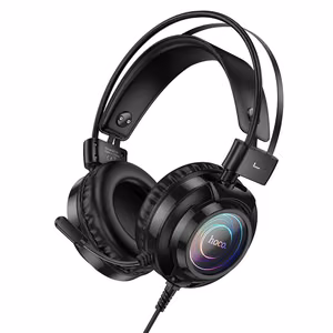 HOCO wire kõrvaklapid USB A + Jack 3,5 mm with microphone gaming W110 2 m must
