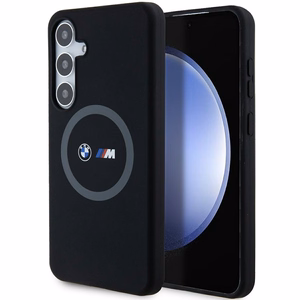 BMW M Silicone Printed Ring MagSafe ümbris jaoks Samsung Galaxy S24+ - must