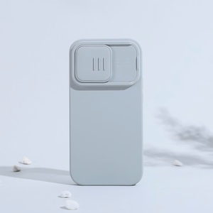 Nillkin CamShield Silky Silikoonist ümbris iPhone 14 Pro Max Silikoonist kaitsekate koos kaamerakaitsega Sinine