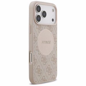 GUESS ümbris jaoks IPHONE 17 Pro Max compatible with MagSafe GUHMP17XP4PGRSGP (PU 4G Circle W/ Classic Logo) roosa