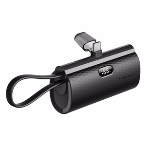 Powerbank Forcell F-Energy Power Plug F5K3 PD 20W 5000 mAh with built-in connector USB C black