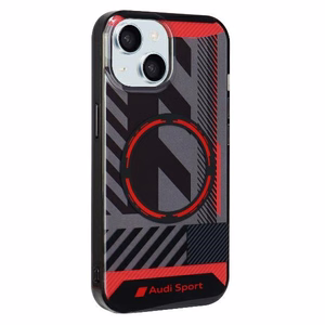 Audi IML Sport MagSafe Ümbris iPhone 15 / 14 / 13 6.1" must/must hardcase AU-IMLMIP15-RSQ/D2-BK