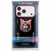Nimmy Glasses Cool Cat MagSafe Ümbris jaoks iPhone 17 - Must and Roosa