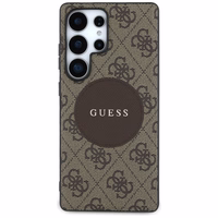 Guess 4G Round Patch Classic Logo MagSafe Ümbris jaoks Samsung Galaxy S25 Ultra Brown