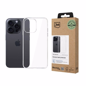 3mk Clear Ümbris Eco jaoks Apple iPhone 15 pro max - läbipaistev