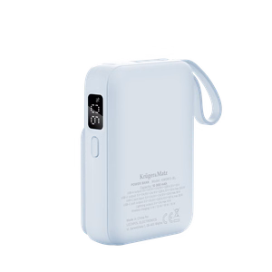 Krüger&Matz magnetiline juhtmevaba akupank koos kaabliga, 10000 mAh, sinine