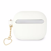 Guess GUA3LSCHSH AirPods 3 kate valge/valge Silikoonist Charm Heart Collection