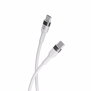 Forever Paindlik kaabel USB-C - USB-C 1,0 m 60W valge