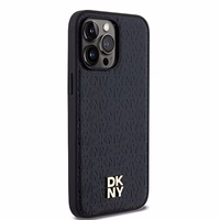 DKNY Leather Pattern Metal Logo MagSafe Ümbris jaoks iPhone 13 Pro / 13 - Must