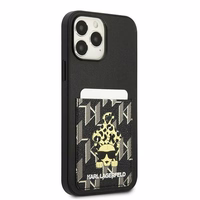 Karl Lagerfeld Karlimals Cardslot ümbris jaoks iPhone 13 Pro Max - must