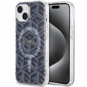 Guess IML GCube MagSafe case for iPhone 15 Plus / 14 Plus - black