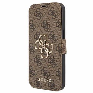 Guess GUBKP13X4GMGBR iPhone 13 Pro Max 6.7" pruun/pruun raamat 4G Suur metallist logo
