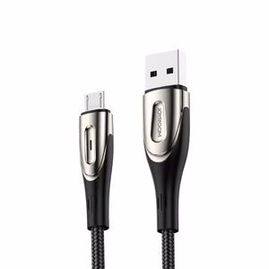 Joyroom Sharp Series S-M411 USB-A / micro USB 3A 1.2m Kaabel with Charging Indicator - must