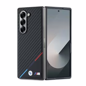 BMW Carbon Tricolor Ümbris jaoks Samsung Galaxy Z Fold 6 - Must