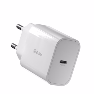 Devia seinalaadija Smart PD 1x USB-C 1x USB 20W valge