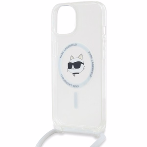 Karl Lagerfeld IML Choupette Head&Cord MagSafe ümbris jaoks iPhone 15 / 14 / 13 - läbipaistev