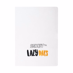 Snoopy Lazy Days A5 märkmik plüüskaanega