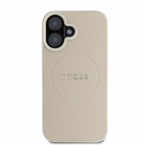 Guess Grained Ring MagSafe ümbris jaoks iPhone 16 - beige