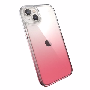 Speck Presidio Perfect-Clear + Ombre ümbris seadmele iPhone 15 Plus / 14 Plus, Microban mikroobivastase kaitsega, Clear / Vintage Rose Fade värvikombinatsioon