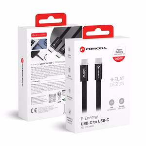 Kaabel USB C USB C Forcell F-Energy QC4.0 PD 5A 100W Cafule Flat 1,2 m CCFN23 must