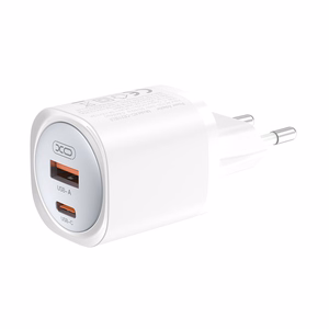 XO seinalaadija CE21 PD 30W 1x USB-C 1x USB valge