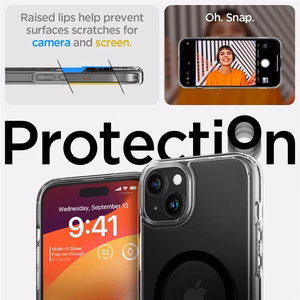 Spigen Ultra Hybrid S MagSafe Ümbris with Stand jaoks iPhone 15 - must