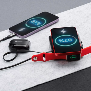 Multifunction laadija Forcell F-Energy 6in1 USB A + USB C PD 45W + akupank 15000 mAh + juhtmevaba charging 15W must