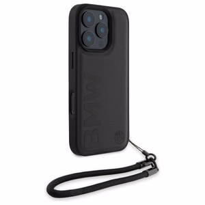 BMW Signature Leather Wordmark Cord Ümbris jaoks iPhone 16 Pro - must