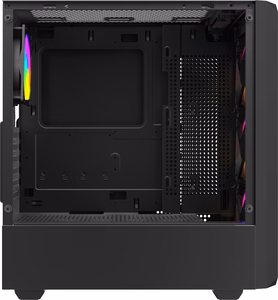 Savio Noctis Glass RGB Cube korpus, must