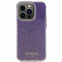 Guess GUHCP15XHDECMP iPhone 15 Pro Max 6.7" roosa/roosa hardcase IML Faceted Mirror Disco Iridescent