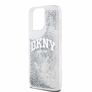 DKNY ümbris jaoks iPhone 15 Pro Max 6,7" DKHCP15XLBNAET valge HC liquid glitters w arch logo