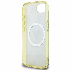 Guess IML Metal Glitter 4G Circle Triangle MagSafe ümbris jaoks iPhone 16e - brown