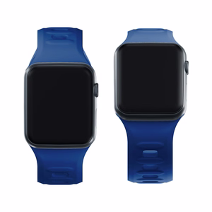 3mk silikoonrihm Apple Watchile, 42/44/45/46/49 mm, sinine, suur suurus