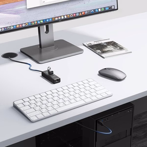 Orico PW3UR25-U3 USB Hub 4-Port 3x USB-A 3.0 1x RJ45 2.5G Ethernet 1.8m - Black