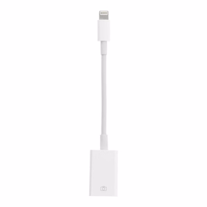 Adapter OTG USB A (female) to Lightning (male) valge