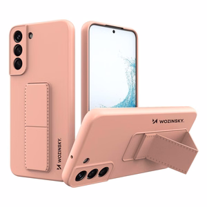 Wozinsky Kickstand Case silikoonist ümbris koos statiiviga Samsung Galaxy S22+ roosa