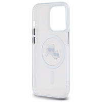 Karl Lagerfeld IML Metal Karl & Choupette Head MagSafe Ümbris jaoks iPhone 14 Pro Max - valge