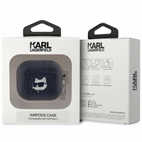 Karl Lagerfeld Monogram Choupette Head ümbris jaoks AirPods 3 - must